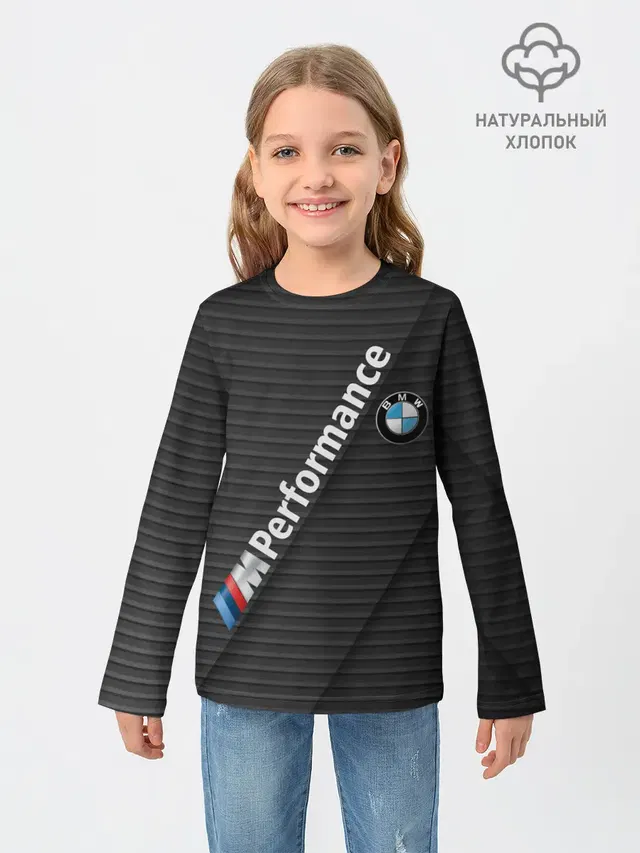 Детский лонгслив с принтом «BMW»