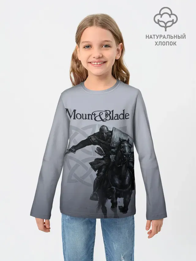 Детский лонгслив с принтом «Mount and Blade»