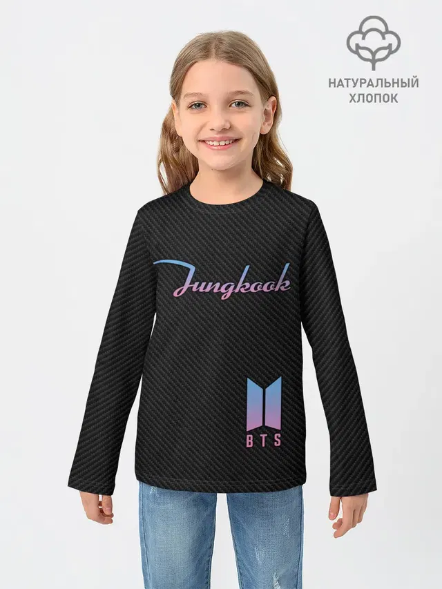 Детский лонгслив с принтом «BTS — BTS Jungkook»
