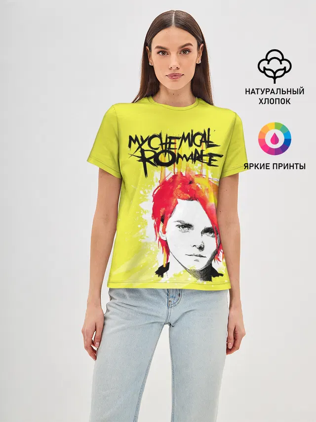 Женская базовая футболка с принтом «My Chemical Romance»