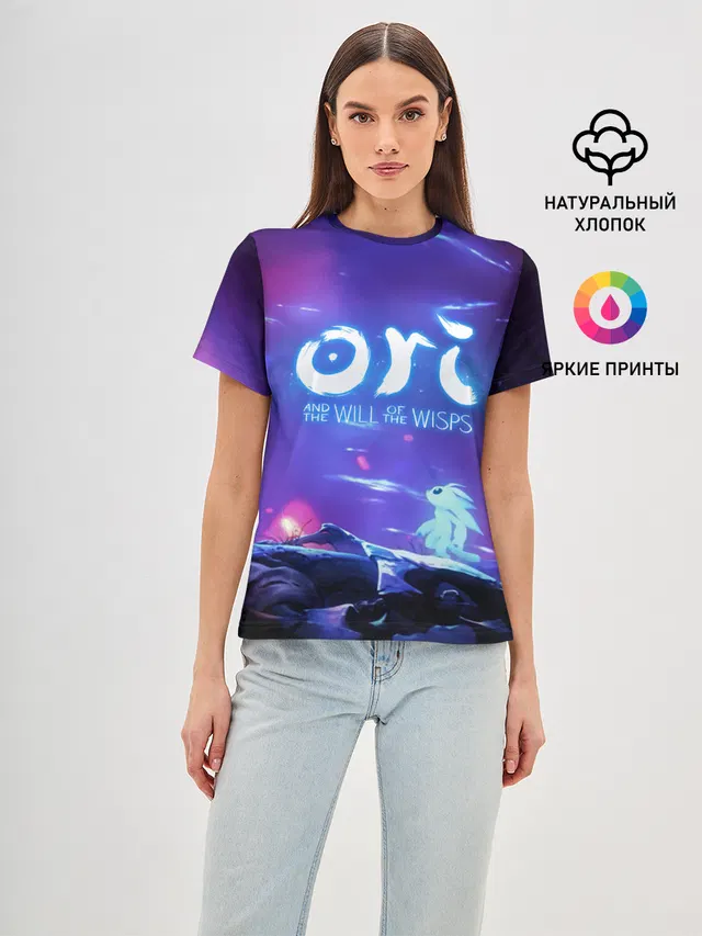 Женская базовая футболка с принтом «Ori (character)»