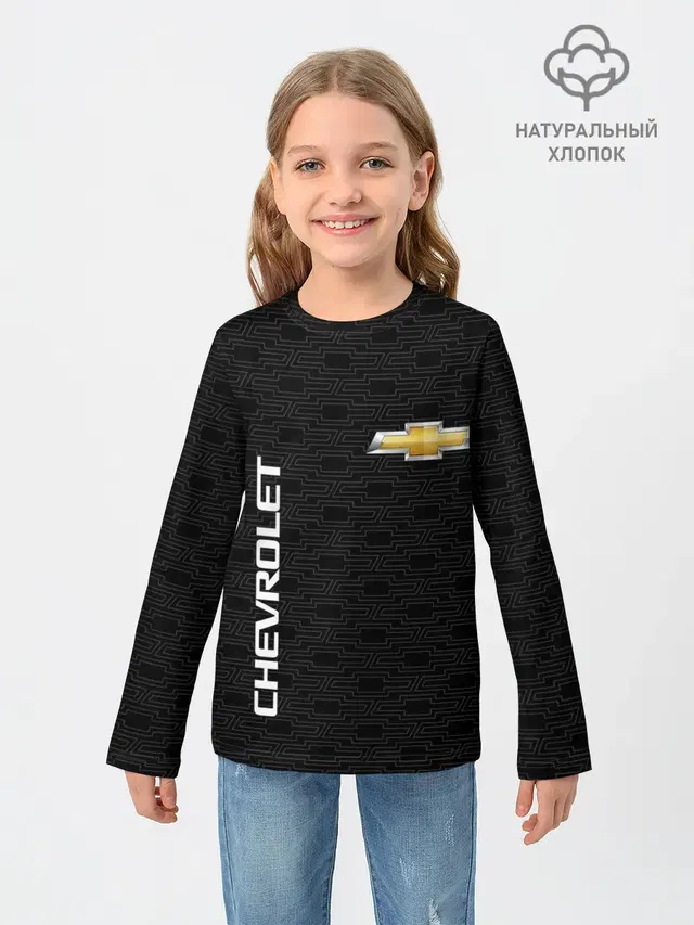 Детский лонгслив с принтом «Chevrolet»
