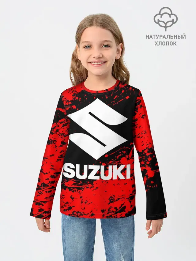 Детский лонгслив с принтом «Suzuki Motor Corporation»