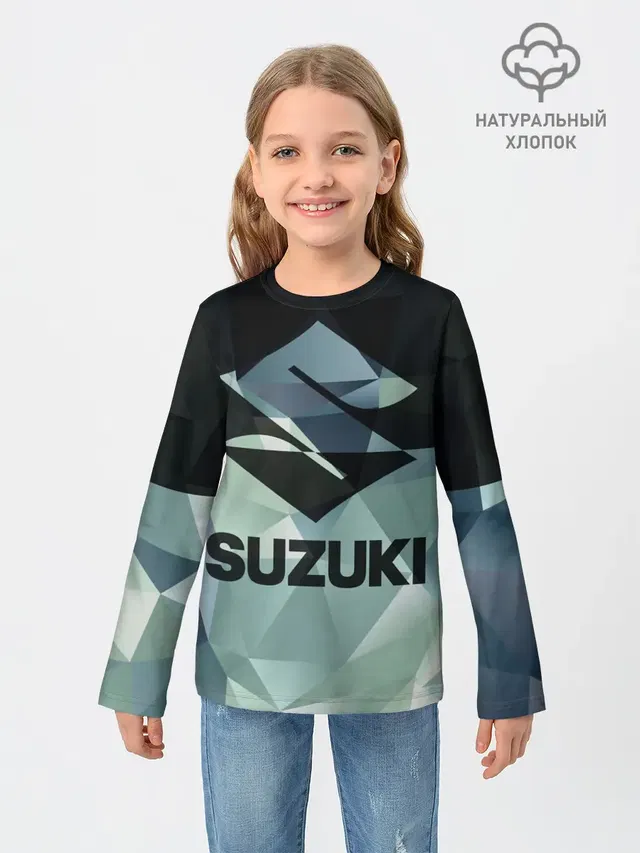 Детский лонгслив с принтом «Suzuki»