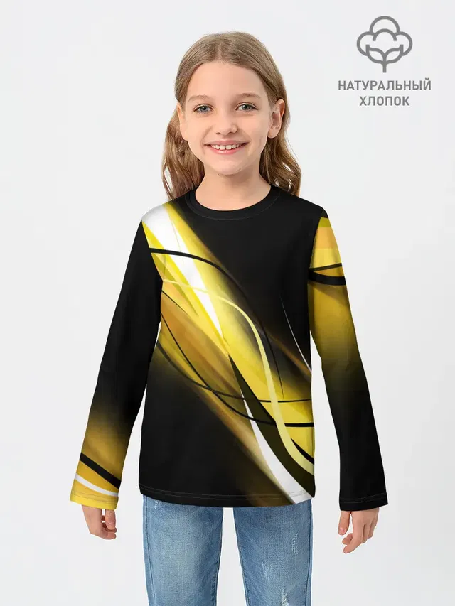 Детский лонгслив с принтом «Геометрия — GEOMETRY STRIPES»