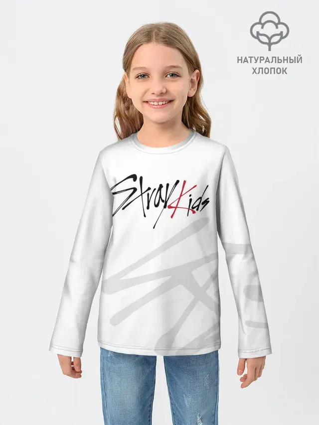 Детский лонгслив с принтом «Stray Kids»