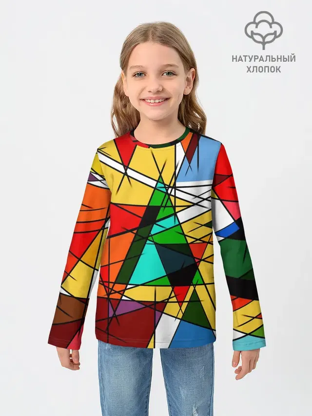 Детский лонгслив с принтом «Tie-Dye — ПИКАССО»