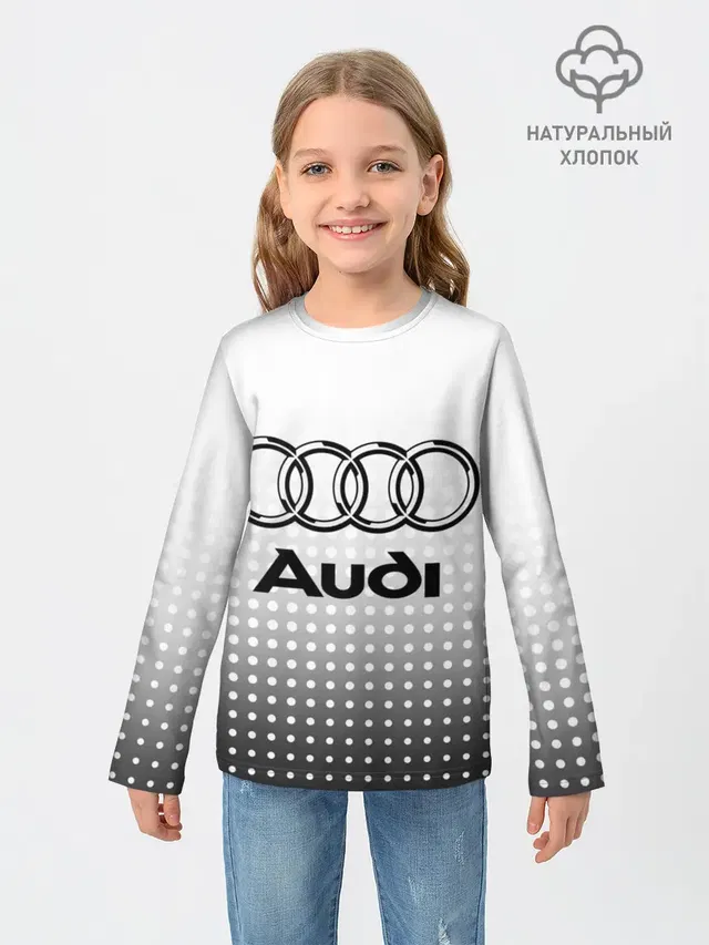 Детский лонгслив с принтом «Audi»