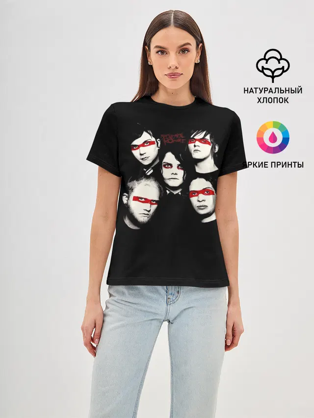Женская базовая футболка с принтом «My Chemical Romance»
