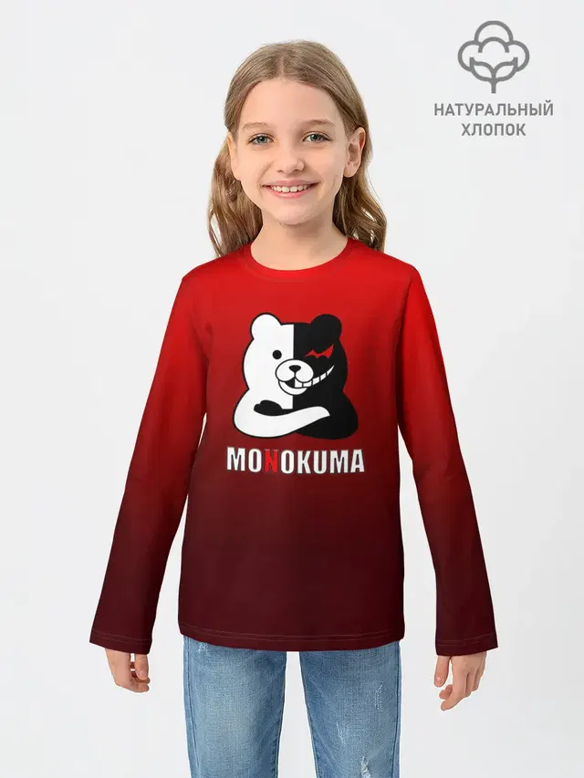 monokuma на красном градиенте