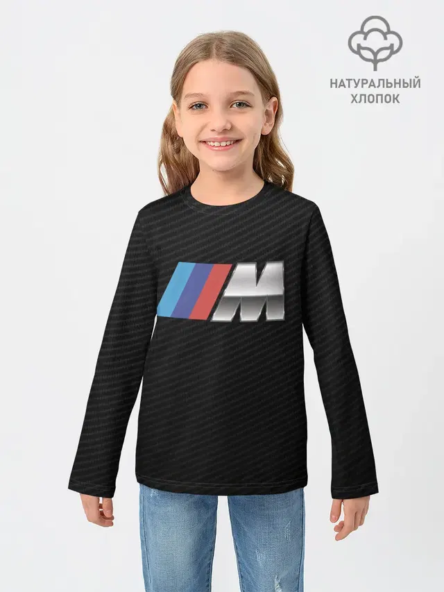 Детский лонгслив с принтом «BMW»