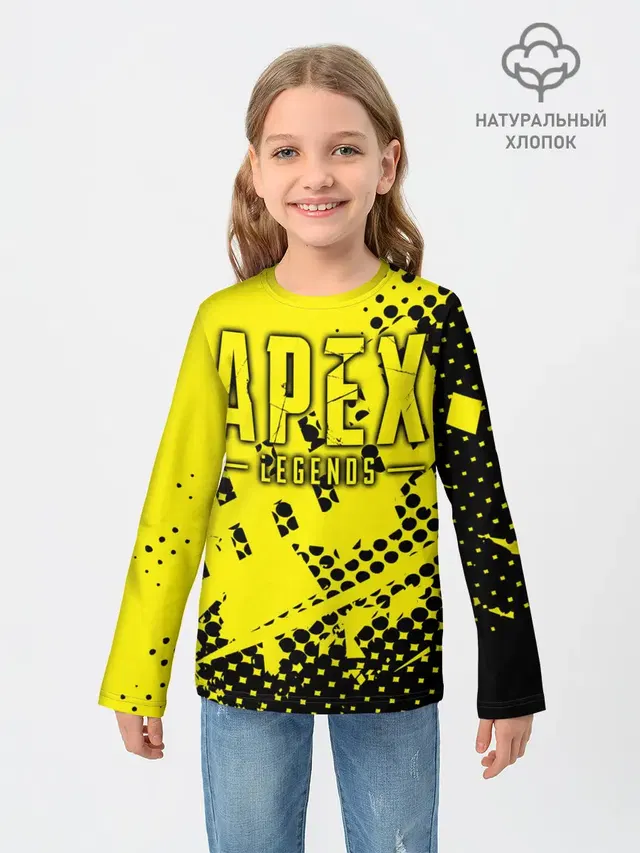 Детский лонгслив с принтом «Halftone»