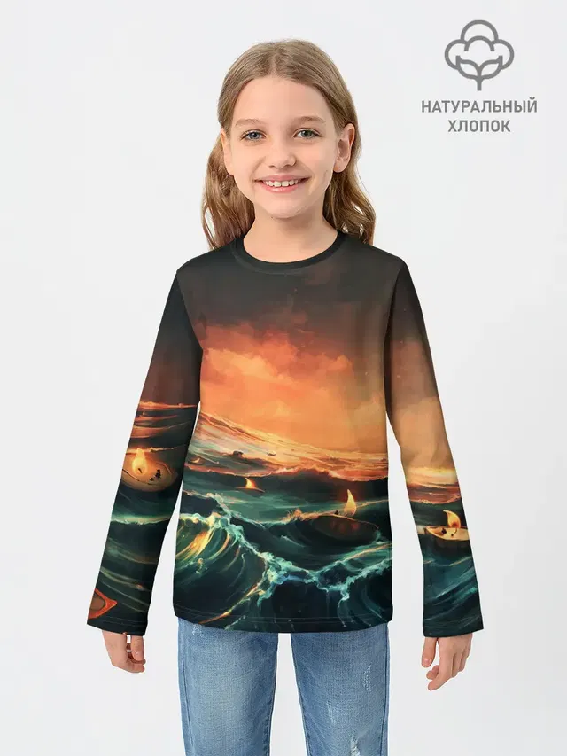 Фэнтези море корабли закат