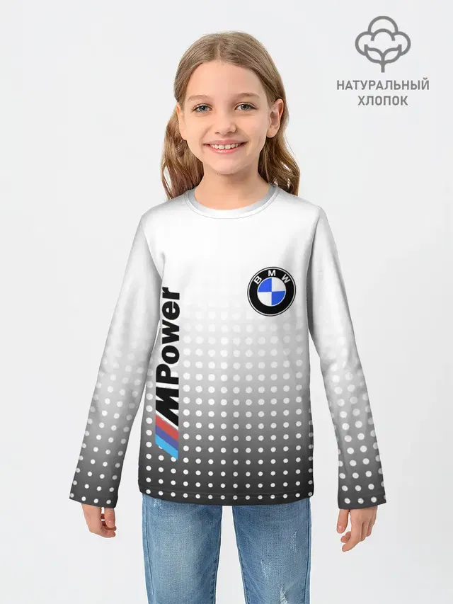 Детский лонгслив с принтом «BMW»