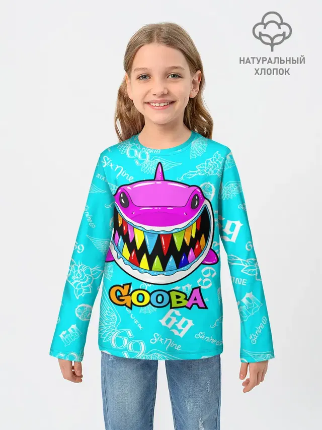 Детский лонгслив с принтом «6IX9INE — 6IX9INE GOOBA»