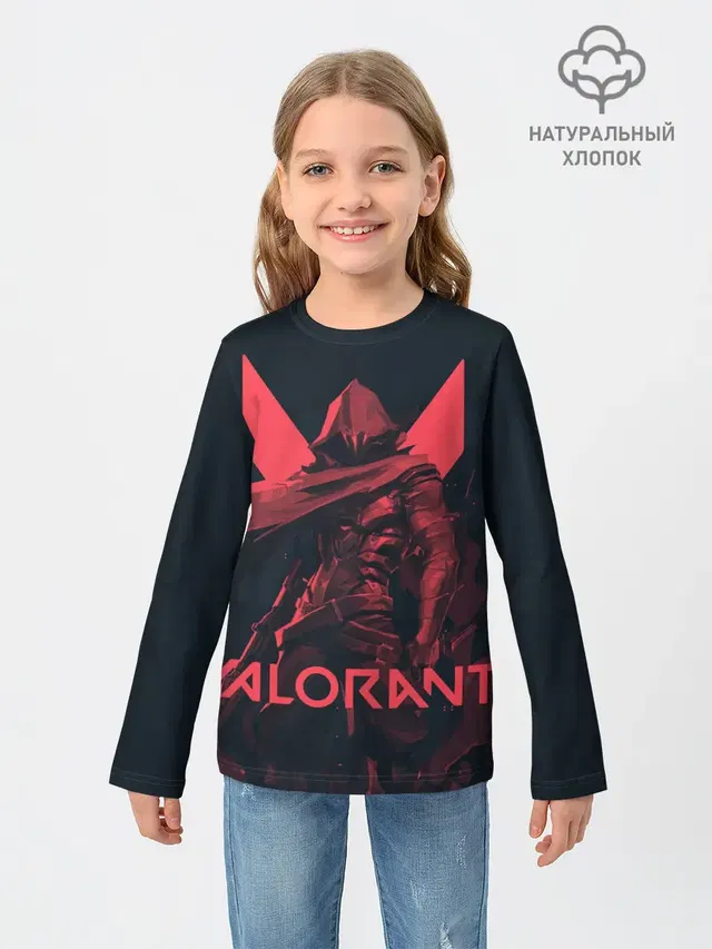 Детский лонгслив с принтом «Valorant Omen»