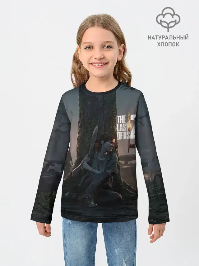 Детский лонгслив с принтом «Ellie Williams — The last of us 2»