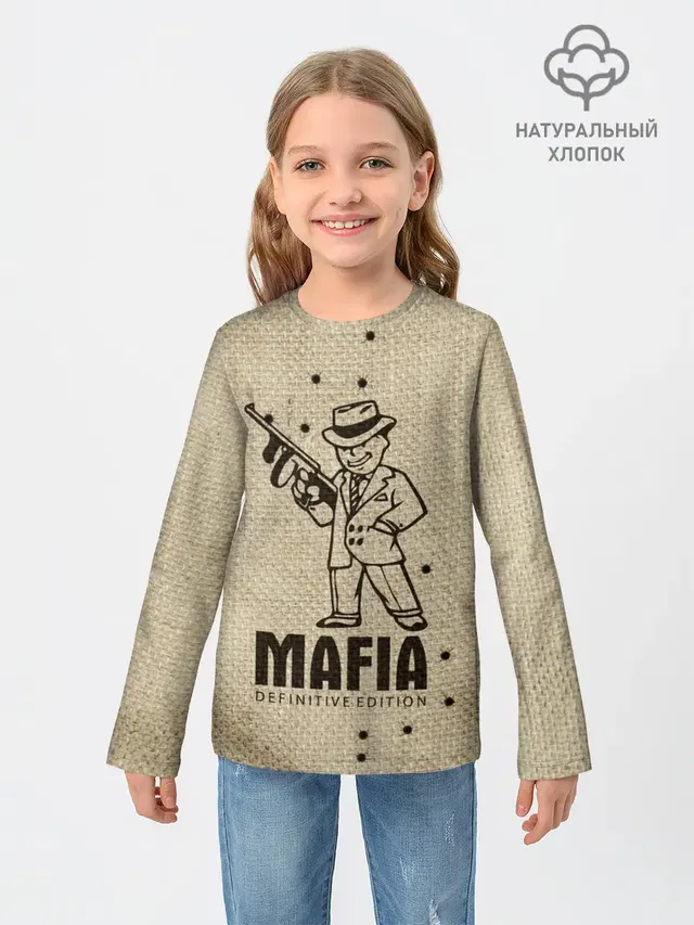 Детский лонгслив с принтом «Разные игры — Mafia 2»