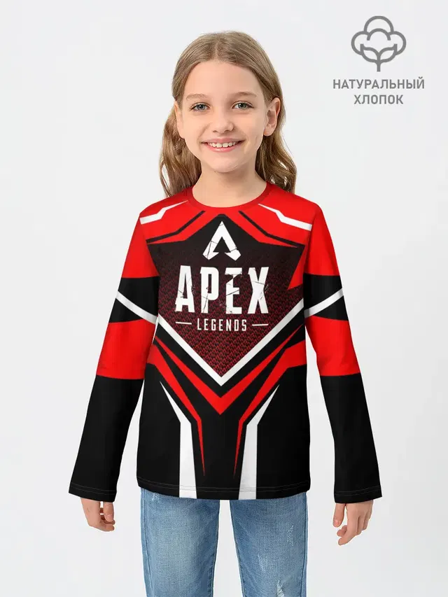 Детский лонгслив с принтом «Apex Legends Logo — APEX»