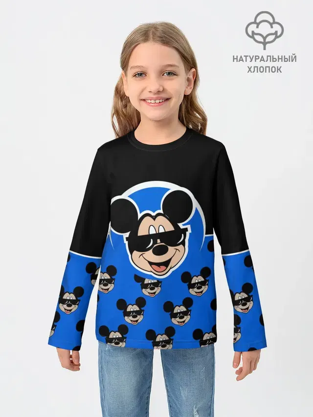 Детский лонгслив с принтом «Disney.Микки Маус»