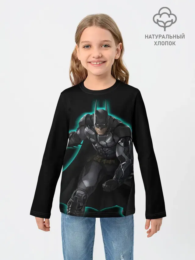 Детский лонгслив с принтом «Batman Arkham Knight»