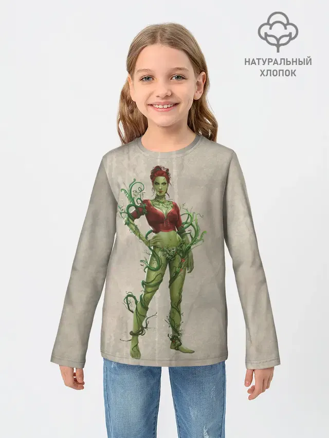 Детский лонгслив с принтом «Batman Arkham Knight — Poison Ivy»