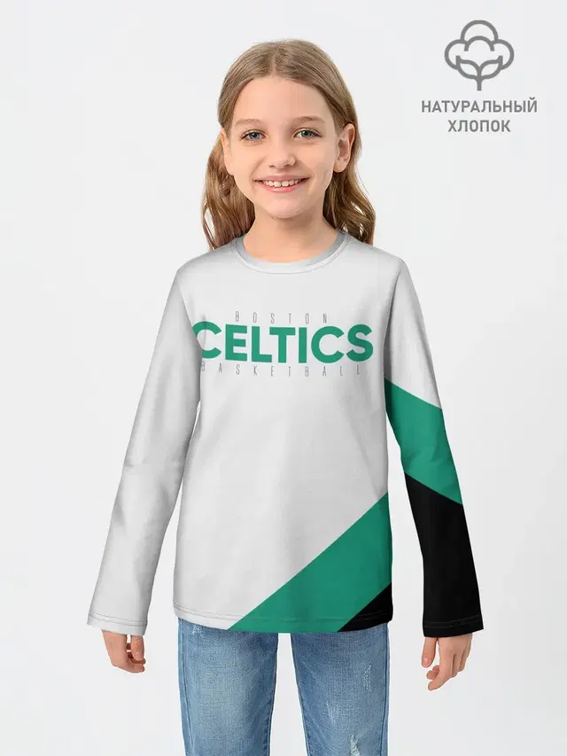 Детский лонгслив с принтом «НБА — BOSTON CELTICS»