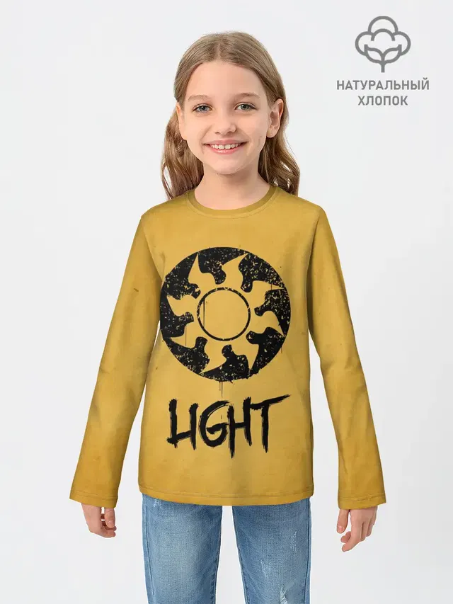 Детский лонгслив с принтом «Magic:The Gathering — Emblems Light»