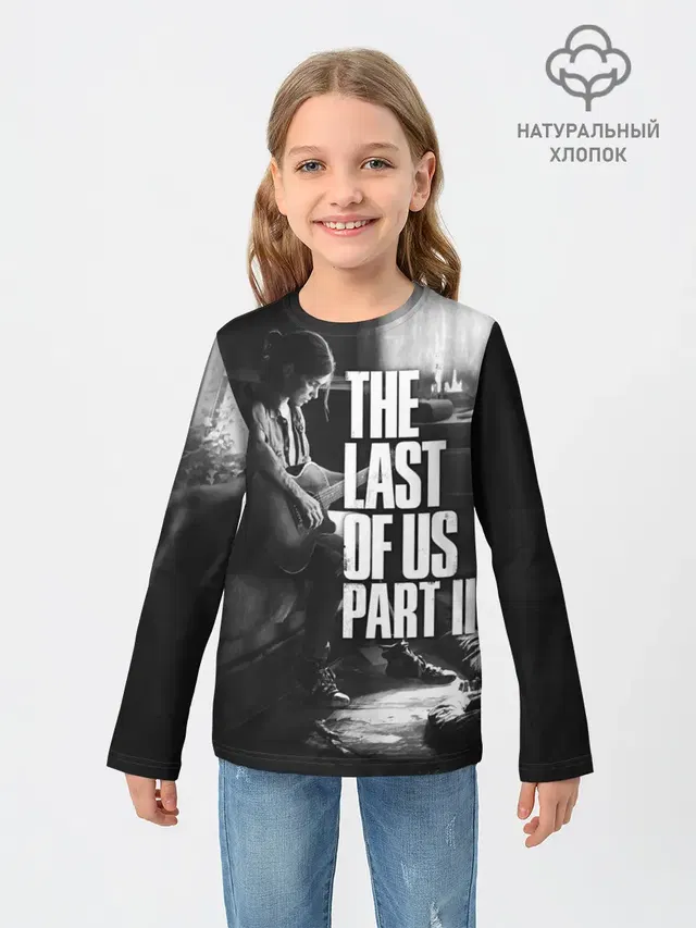 Детский лонгслив с принтом «Ellie — the last of us part 2 — tlou2»
