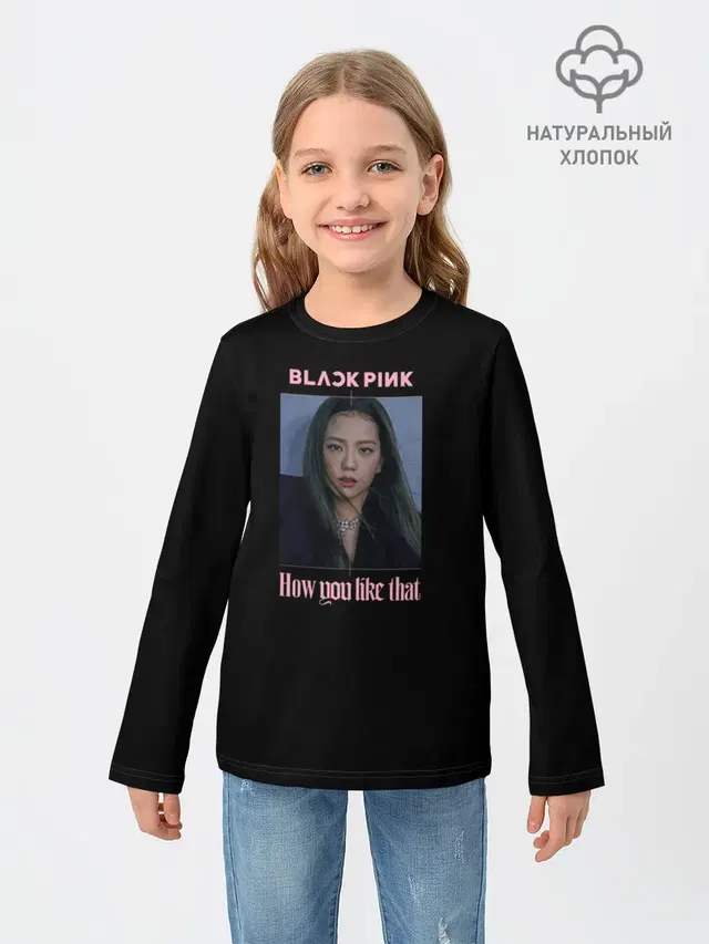 Детский лонгслив с принтом «BlackPink — BLACKPINK - Jisoo»