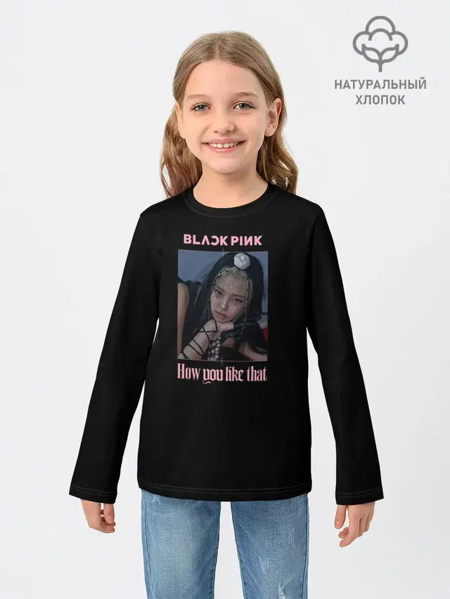 Детский лонгслив с принтом «BlackPink — BLACKPINK - Jennie»