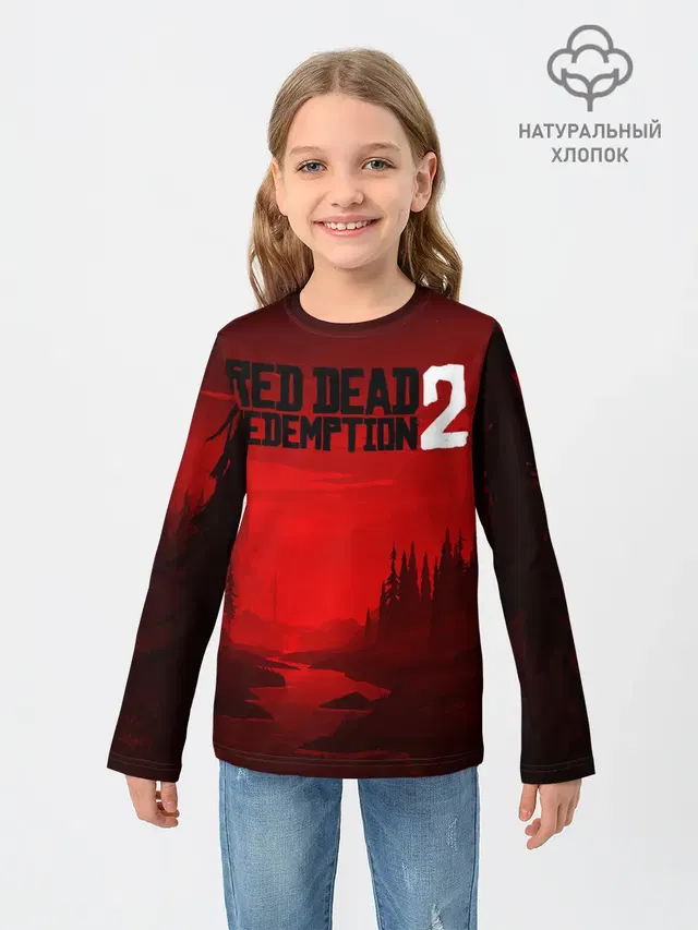 Детский лонгслив с принтом «River — Red Dead Redemption 2»