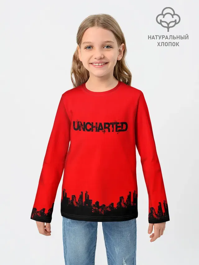 Детский лонгслив с принтом «Uncharted 2»