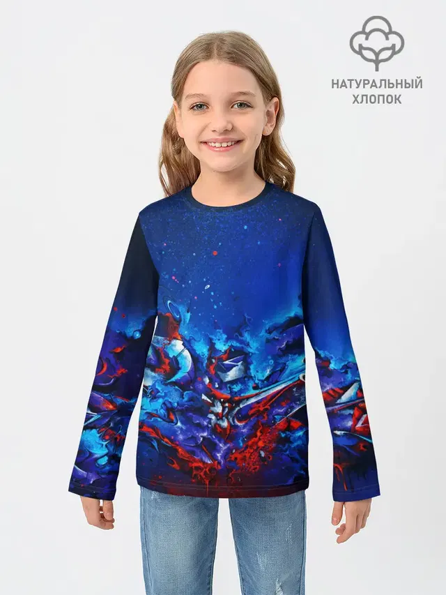 Детский лонгслив с принтом «Casual Color | Style»