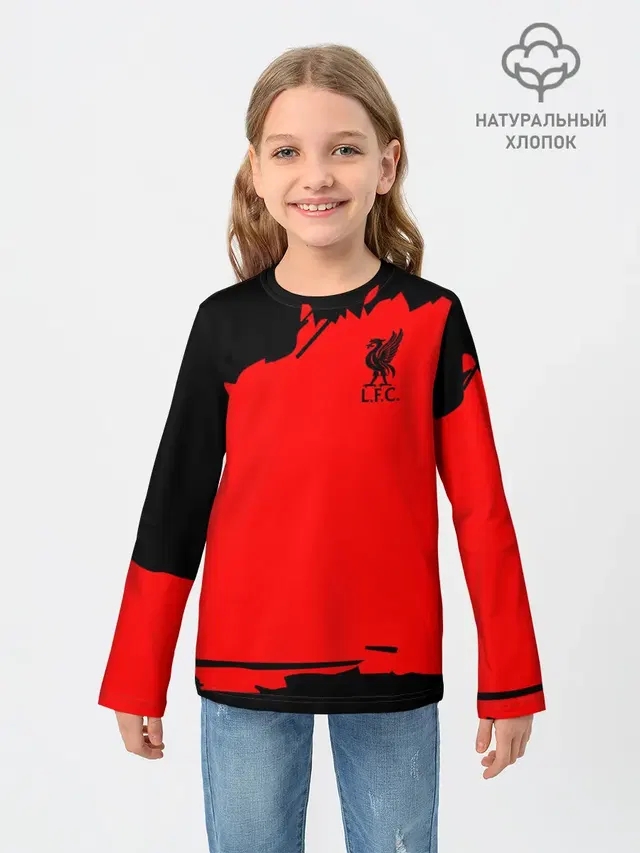 Детский лонгслив с принтом «Ливерпуль — Liverpool F.C.»