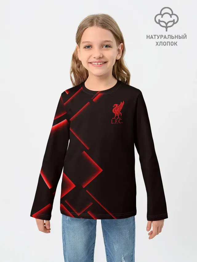 Детский лонгслив с принтом «Geometric abstraction — Liverpool F.C.»