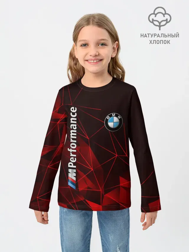 Детский лонгслив с принтом «BMW»