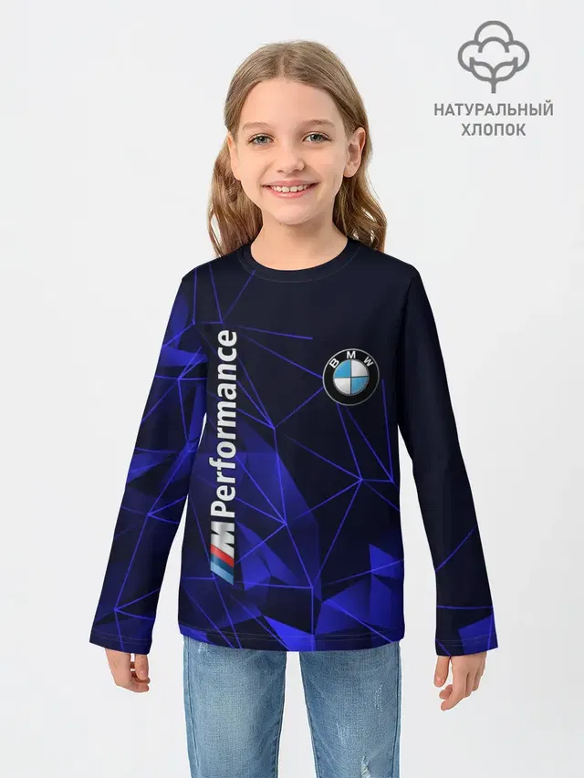 Детский лонгслив с принтом «BMW»