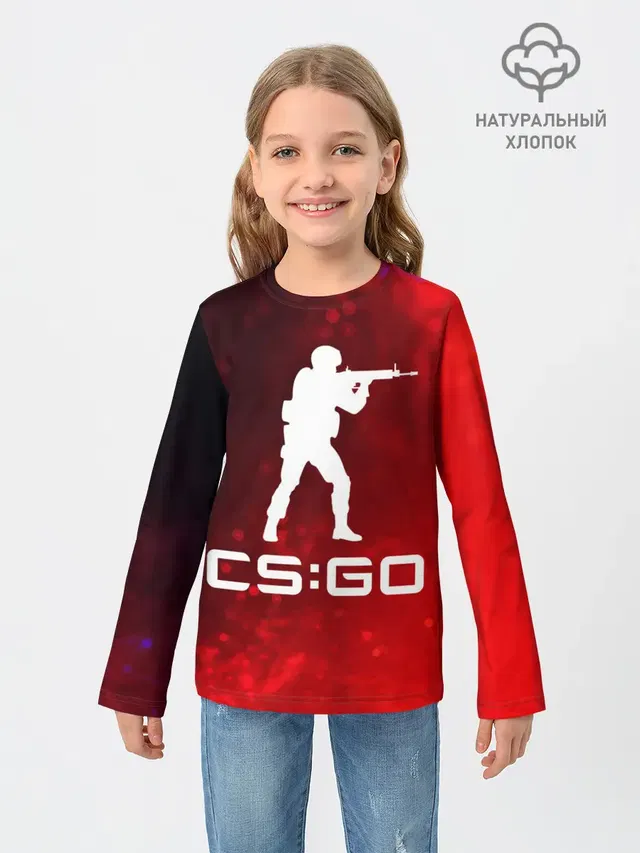 Детский лонгслив с принтом «Counter-Strike — CS GO»