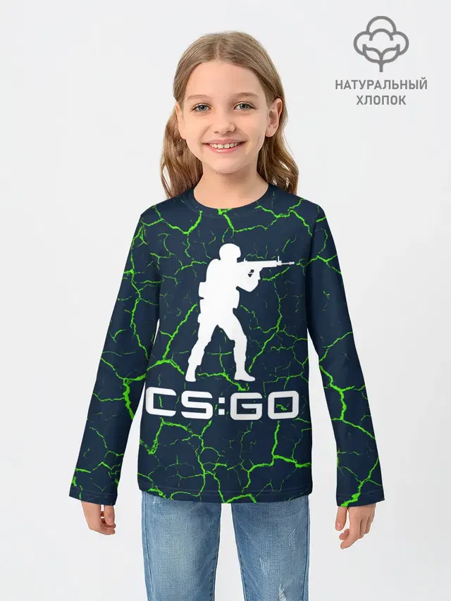Детский лонгслив с принтом «Counter-Strike — CS GO»