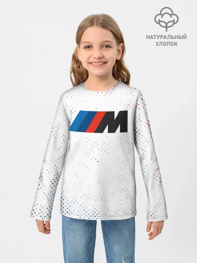 Детский лонгслив с принтом «BMW»