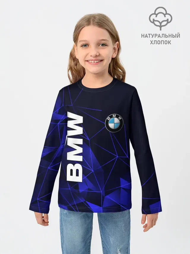 Детский лонгслив с принтом «BMW»