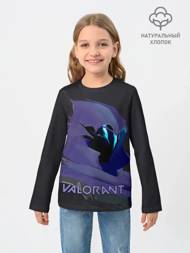 Детский лонгслив с принтом «Valorant»