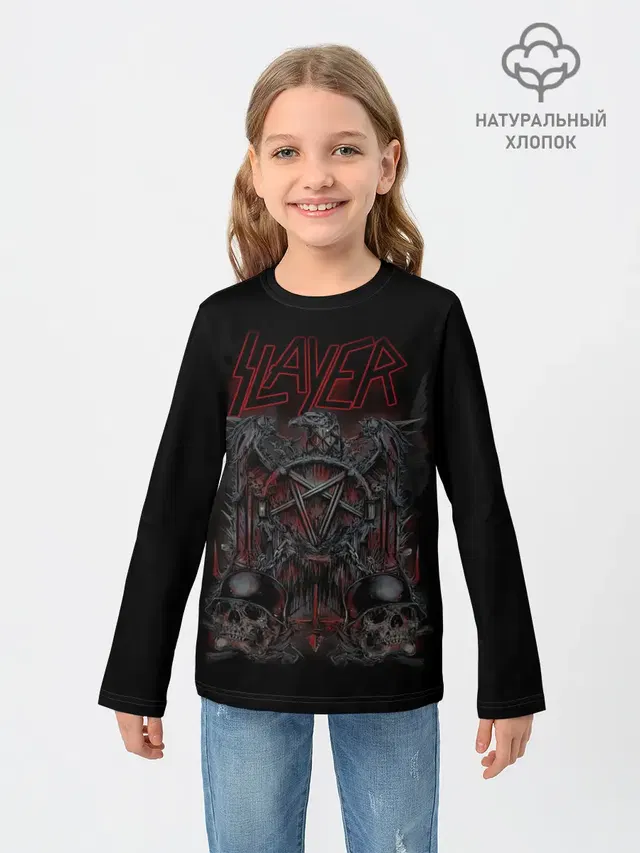 Детский лонгслив с принтом «Slayer»