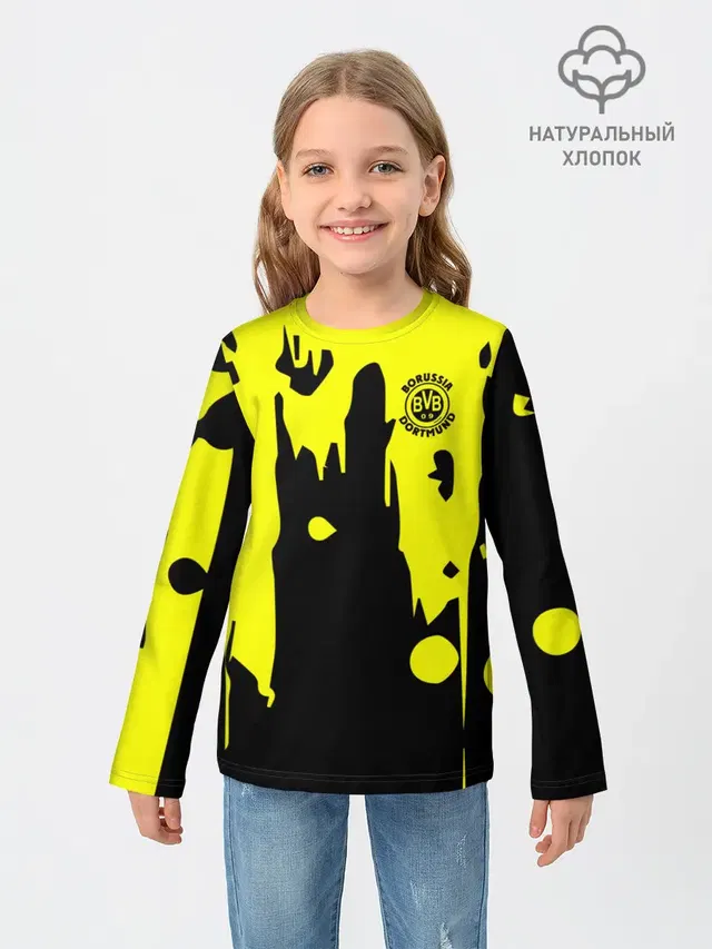 Детский лонгслив с принтом «Abstract background — FC Borussia»