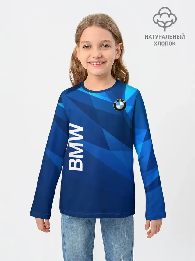 Детский лонгслив с принтом «BMW»