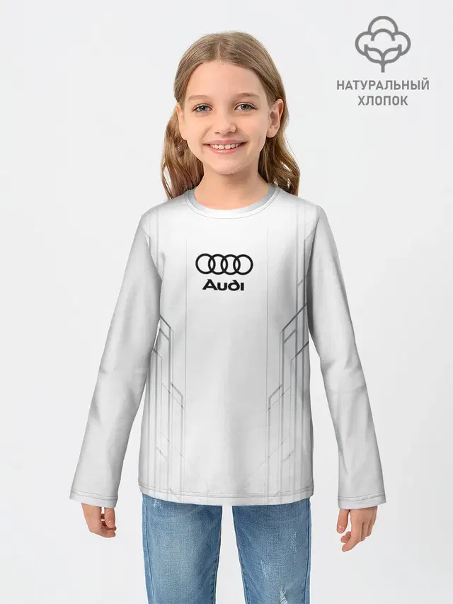 Детский лонгслив с принтом «Audi»