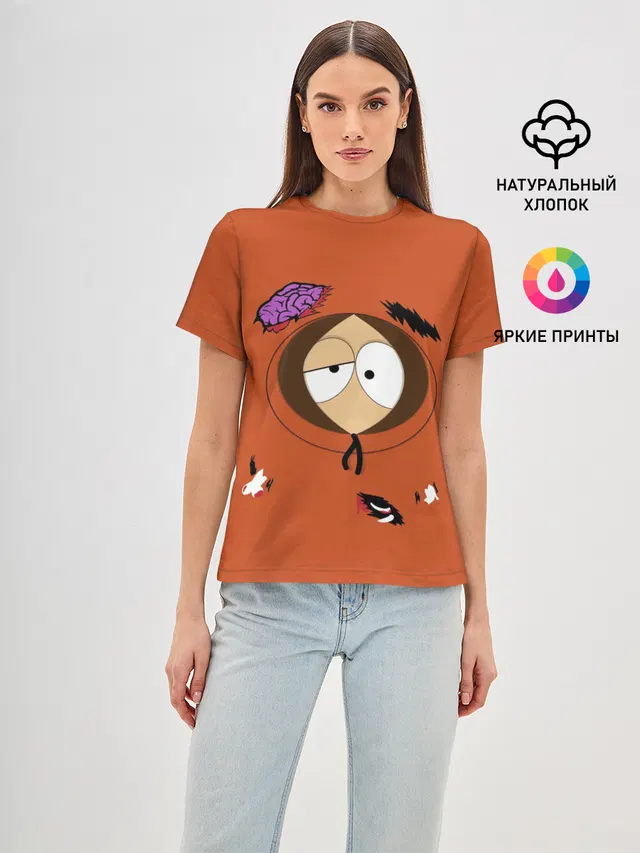 Женская базовая футболка с принтом «Южный парк — South Park. Dead Kenny»