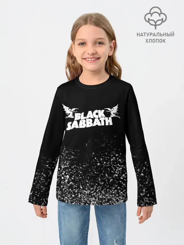 Детский лонгслив с принтом «Black Sabbath»
