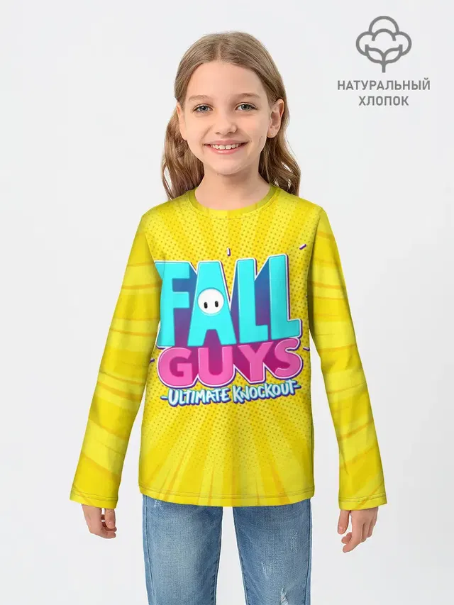 Детский лонгслив с принтом «Fall Guys»